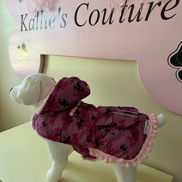 Pet Raggs Other - Camouflage Print Pink Fur Lined Jacket